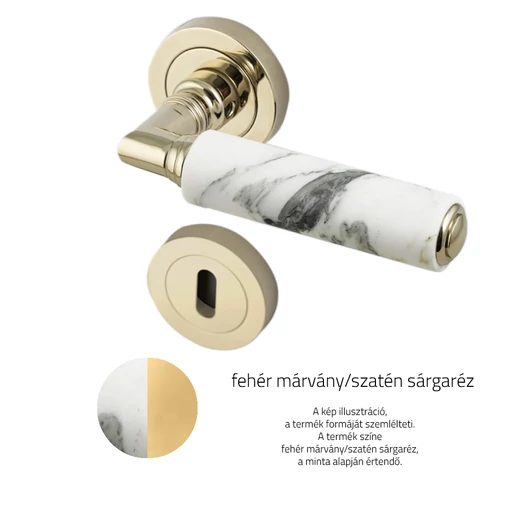 Glass Design KIKKA Marble körrozettás kilincsgarnitúra 