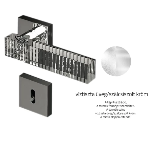 Glass Design KOS Home négyzetrozettás kilincsgarnitúra