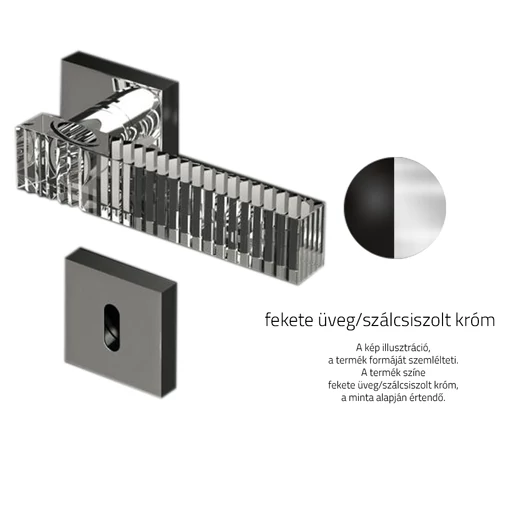 Glass Design KOS Home négyzetrozettás kilincsgarnitúra