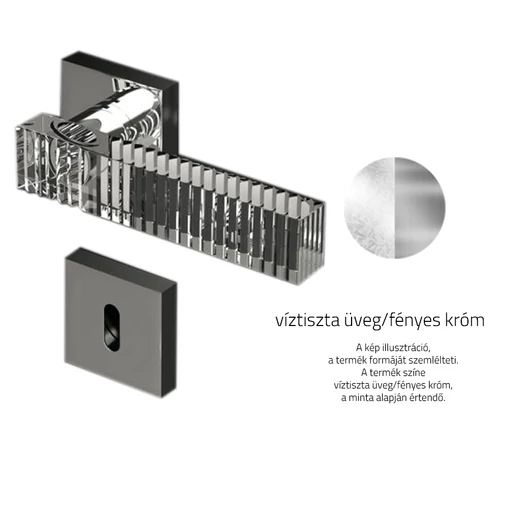 Glass Design KOS Home négyzetrozettás kilincsgarnitúra