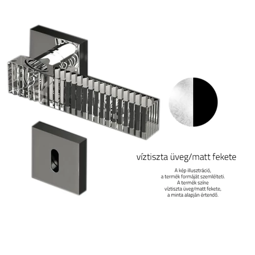 Glass Design KOS Home négyzetrozettás kilincsgarnitúra