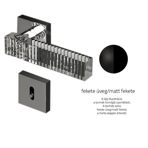 Glass Design KOS Home négyzetrozettás kilincsgarnitúra