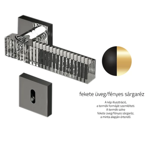 Glass Design KOS Home négyzetrozettás kilincsgarnitúra