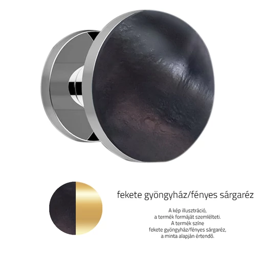 Glass Design Perla XL körrozettás fix ajtógomb