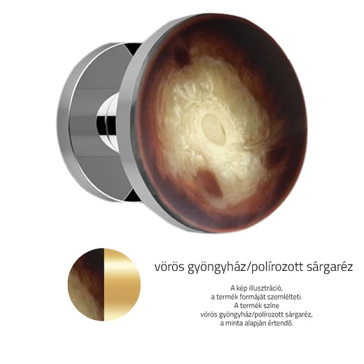 Glass Design Perla XL körrozettás fix ajtógomb