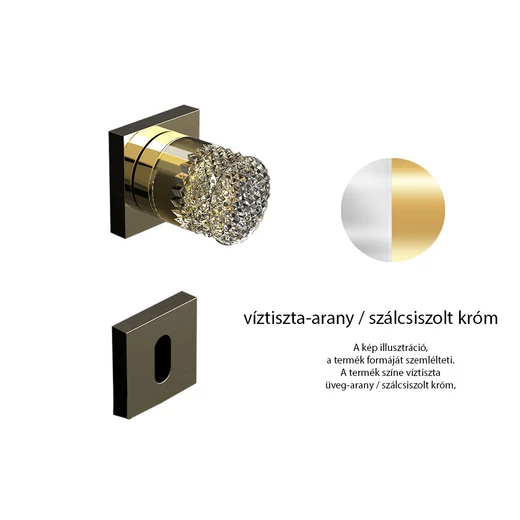 Glass Design Princess Home négyzetrozettás gomb kilincsgarnitúra