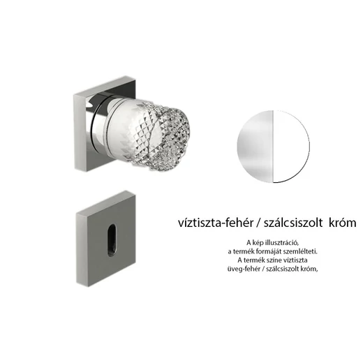 Glass Design Princess Home négyzetrozettás gomb kilincsgarnitúra
