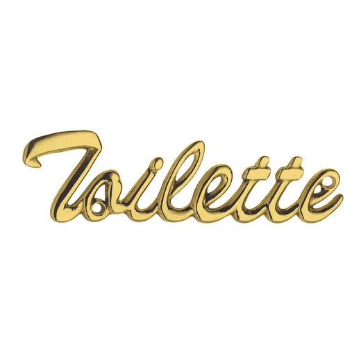 Maestro Toilette felirat fényes réz