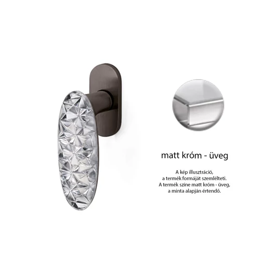 Olivari Crystal Diamond matt króm - üveg ablakfélkilincs