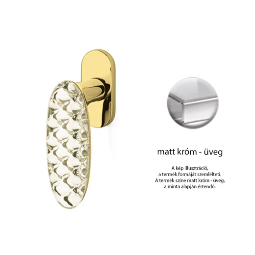Olivari Crystal royal matt króm - üveg ablakfélkilincs