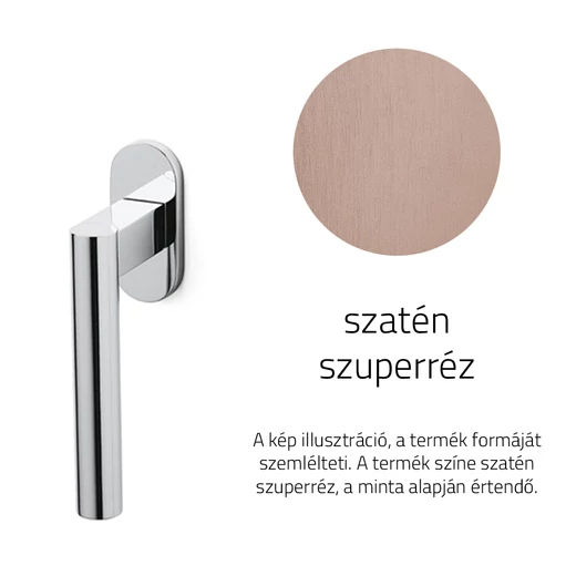 Olivari Euclide szatén szuperréz ablakfélkilincs