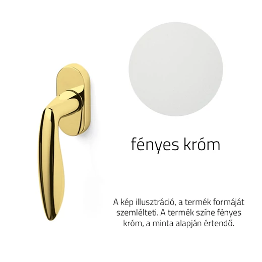Olivari Onda fényes króm ablakfélkilincs