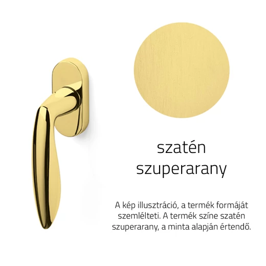 Olivari Onda szatén szuperarany ablakfélkilincs