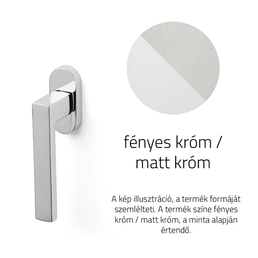 Olivari Planet fényes króm / matt króm ablakfélkilincs