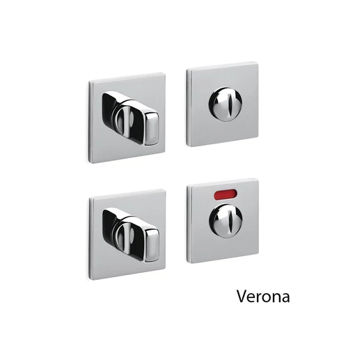 Olivari Verona Q fényes króm lapos WC négyzetrozetta