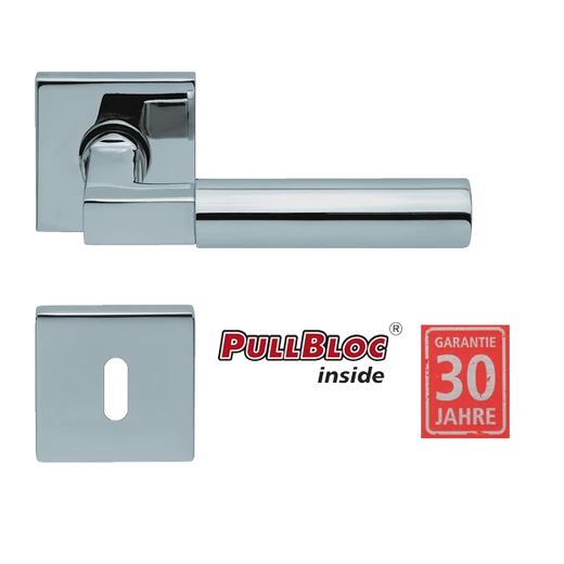 Scoop 1016 Bauhaus polírozott inox kilincsgarnitúra PullBloc mechanikával