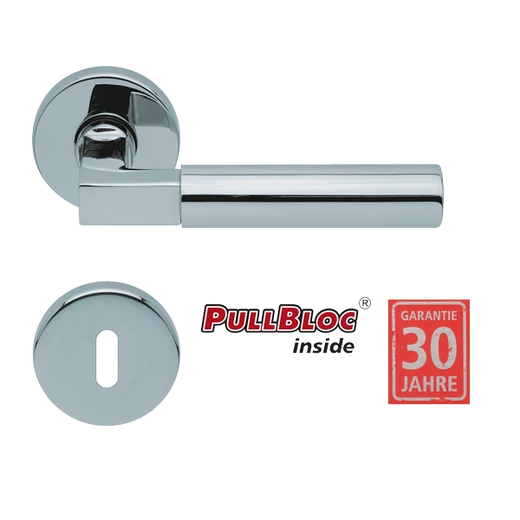 Scoop 1016 Bauhaus polírozott inox kilincsgarnitúra PullBloc mechanikával