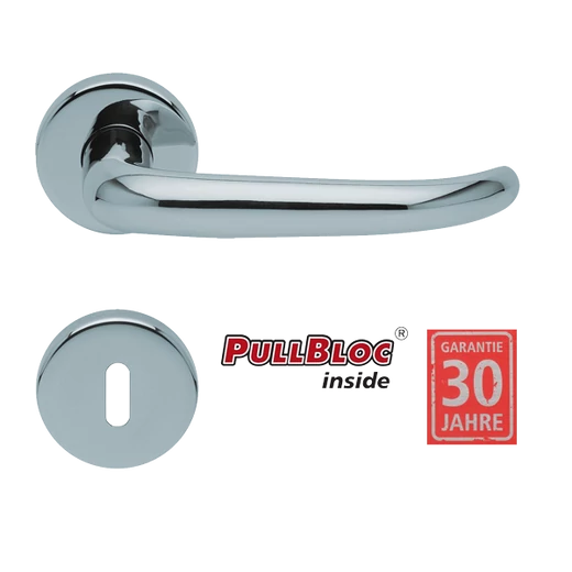 Scoop 1103 Dragon polírozott inox kilincsgarnitúra PullBloc mechanikával