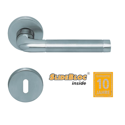 Scoop 1101 Duo inox kilincsgarnitúra SlideBloc mechanikával