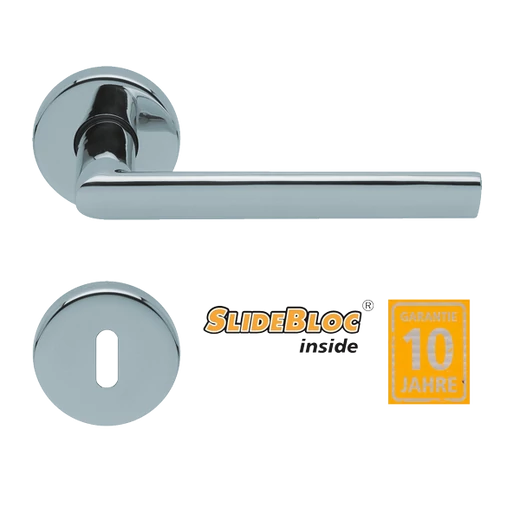 Jade I 1108 SB polírozott inox körrozettás kilincsgarnitúra