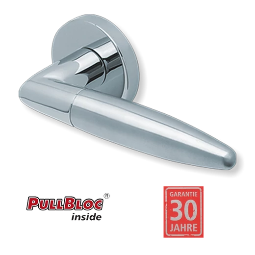 Scoop 1007 polírozott inox kilincsgarnitúra PullBloc mechanikával