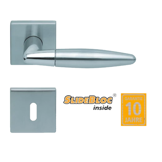 Scoop 1007 Optima inox kilincsgarnitúra SlideBloc mechanikával