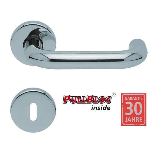Scoop 1104 Rondo polírozott inox kilincsgarnitúra PullBloc mechanikával