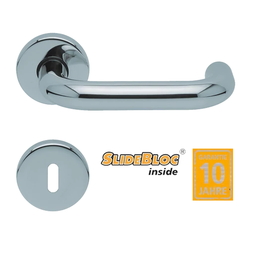 Scoop 1104 Rondo polírozott inox kilincsgarnitúra SlideBloc mechanikával