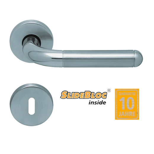 Scoop 1173 inox kilincsgarnitúra SlideBloc mechanikával