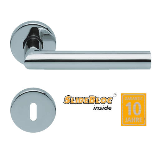 Scoop 1106 Thema polírozott inox kilincsgarnitúra SlideBloc mechanikával
