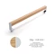 Rujz Design tölgy / matt króm 381 mm bútorfogantyú 476.15