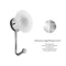 Glass Design TORCE Coat P701 víztiszta üveg / fényes króm akasztó Ø 68 mm P701T01F4