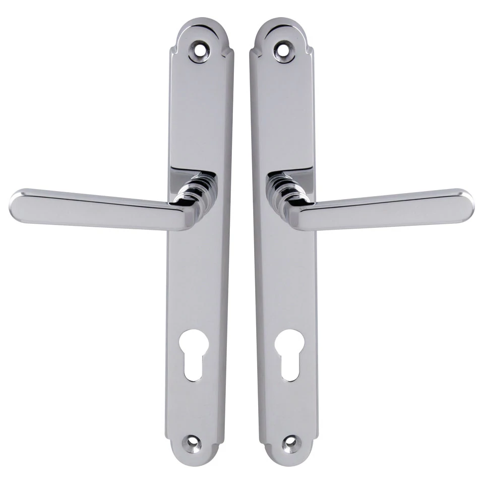 Maestro Alt Wien fényes króm biztonsági bejárati ajtó kilincsgarnitúra - kilincs-kilincs