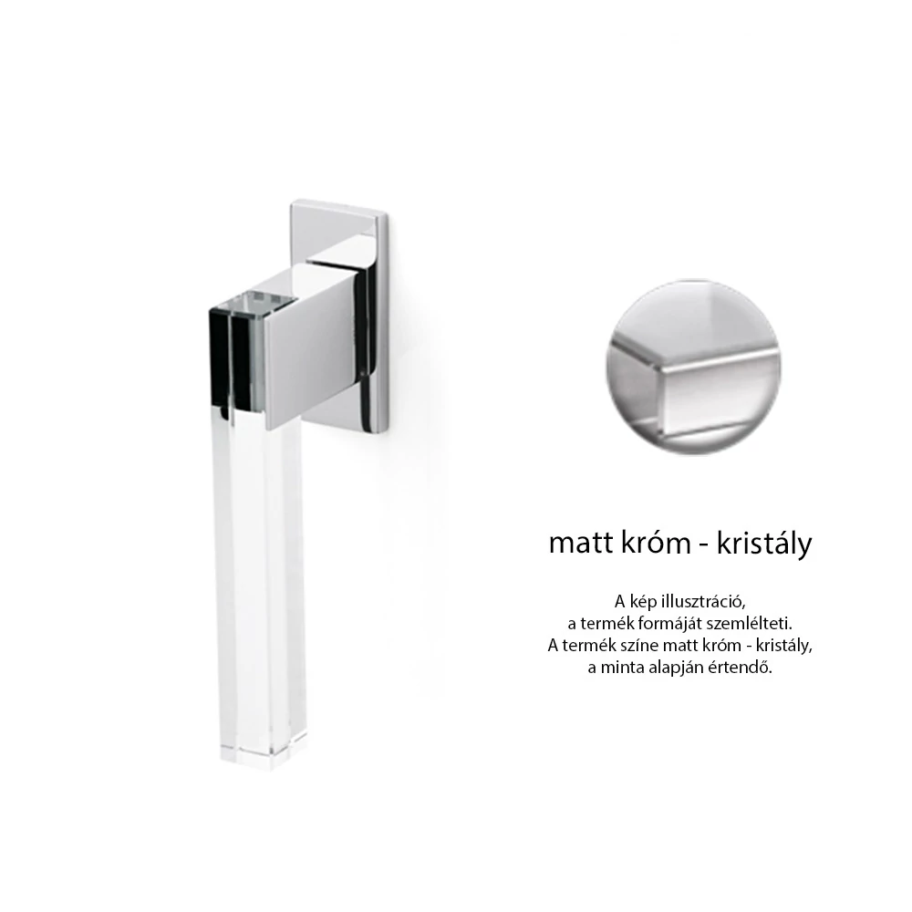 Olivari Ice Cube matt króm / kristály ablakfélkilincs K223B