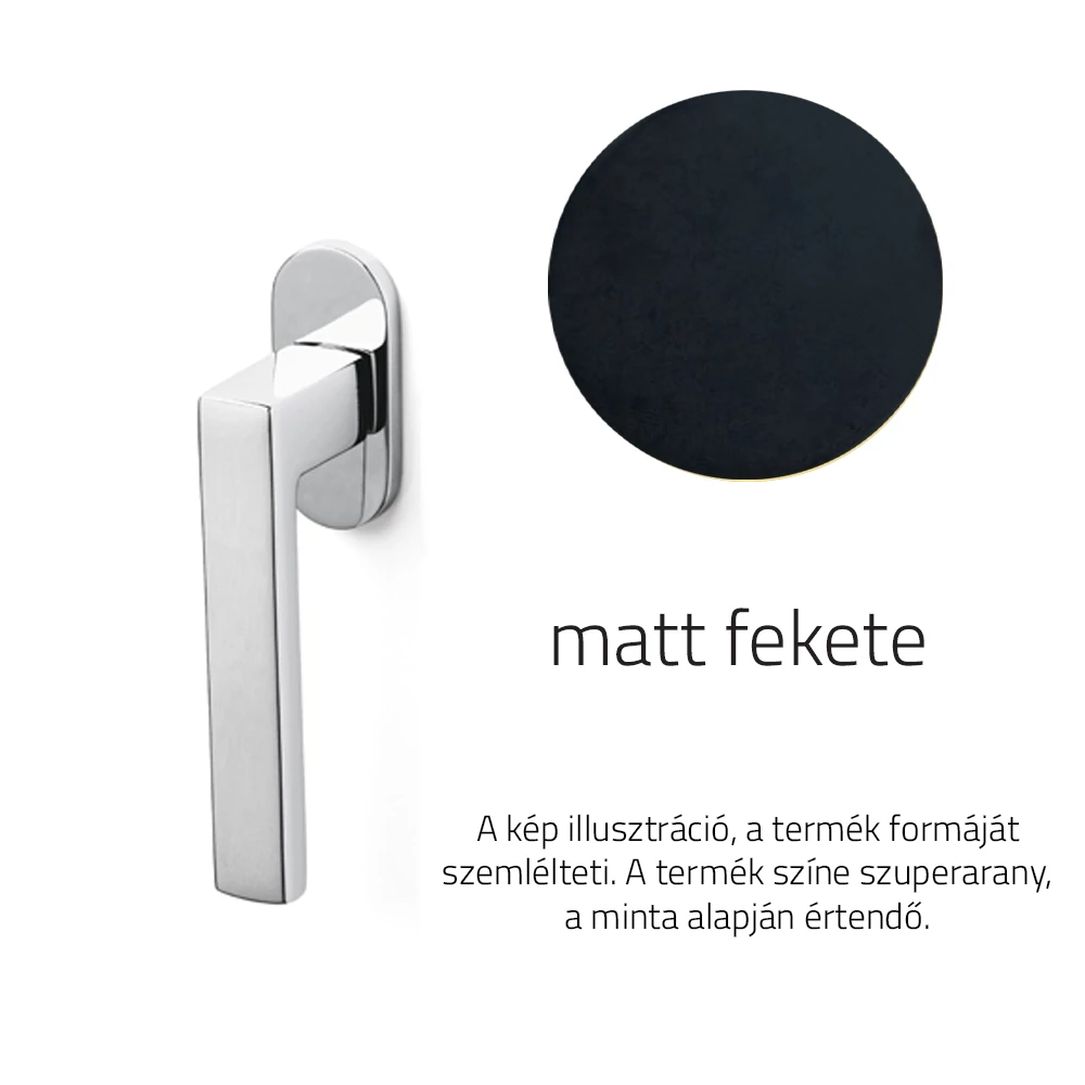 Olivari Planet Bassa matt fekete ablakfélkilincs K195B