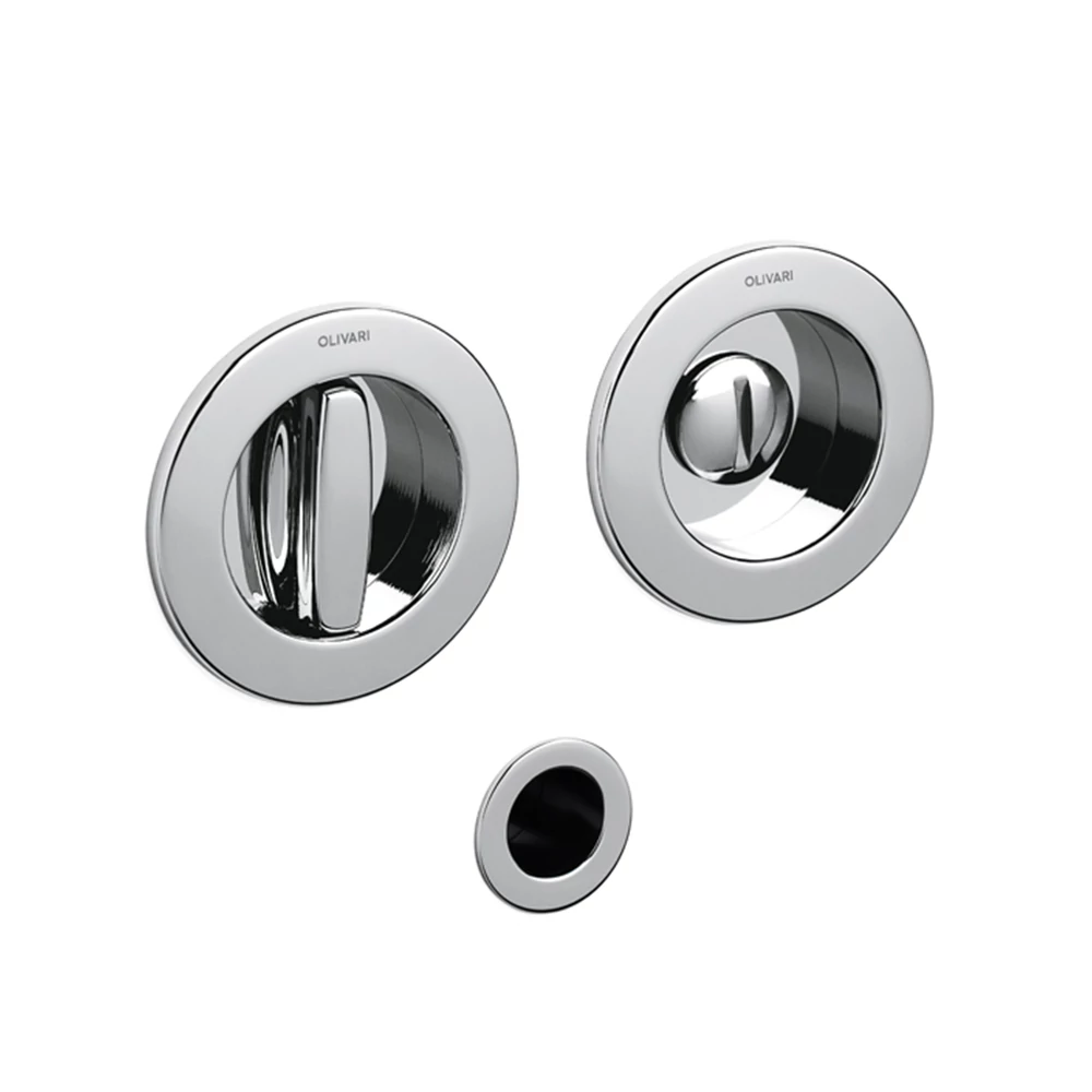 Olivari Giotto fényes króm WC záras húzókagyló pár ø 65 mm D122