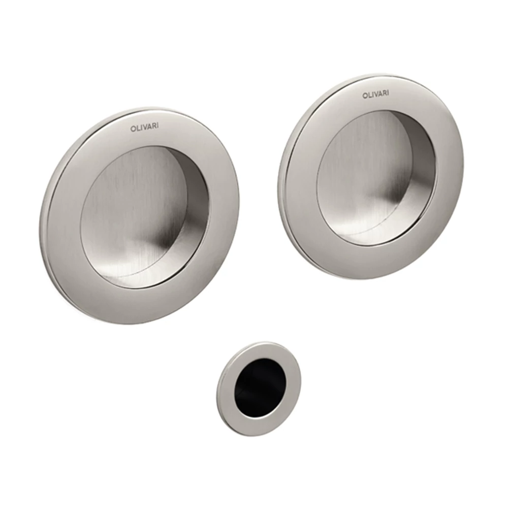 Olivari Giotto szatén szupernikkel blind húzókagyló pár ø 65 mm D124