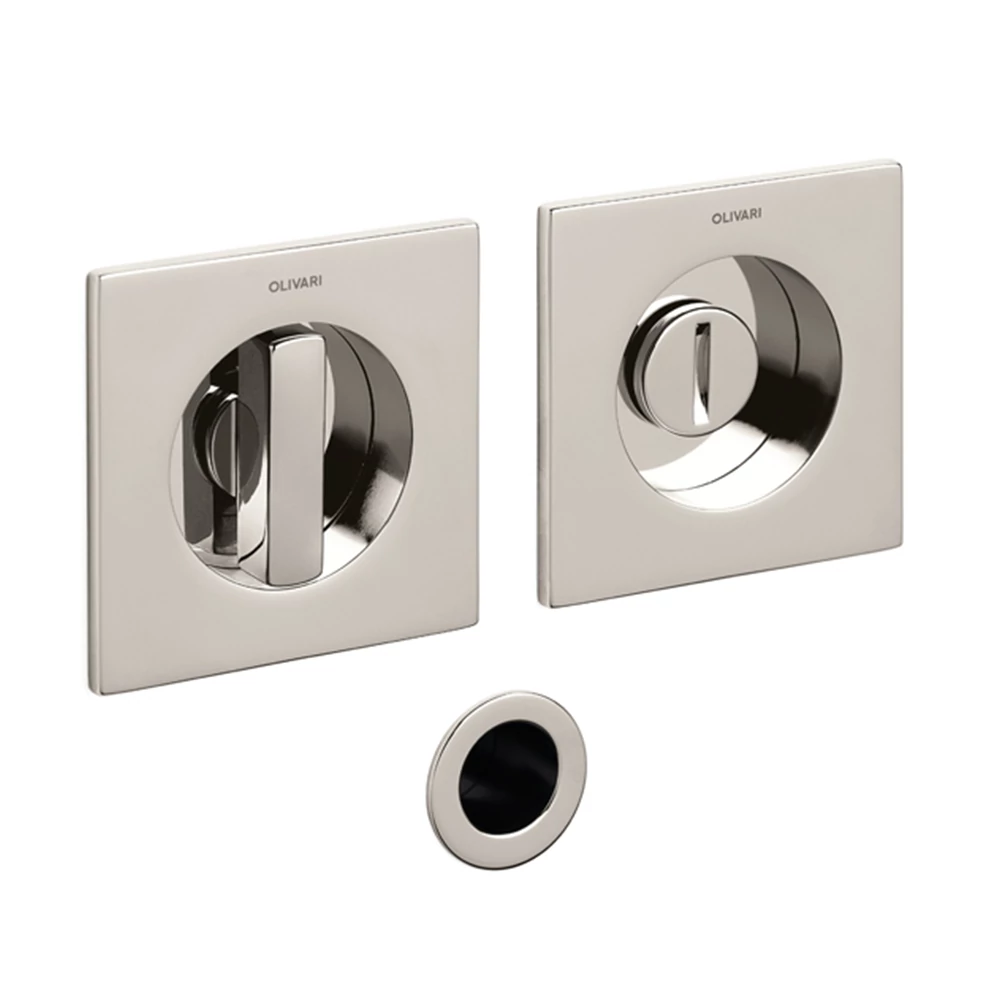 Olivari Giotto Q szupernikkel WC záras szögletes húzókagyló pár 65 mm D127