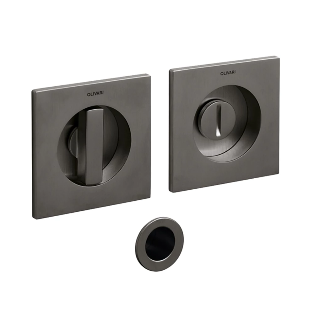 Olivari Giotto Q szuperantracit WC záras szögletes húzókagyló pár 65 mm D127