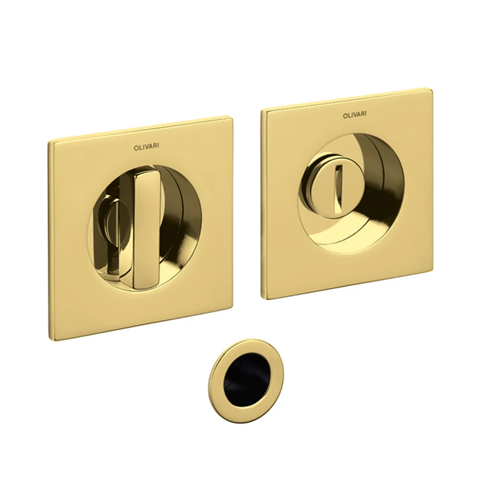 Olivari Giotto Q szuperarany WC záras szögletes húzókagyló pár 65 mm D127