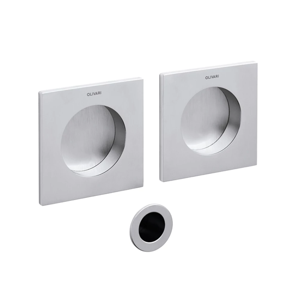 Olivari Giotto Q szuperinox szögletes blind húzókagyló pár 65 mm D129