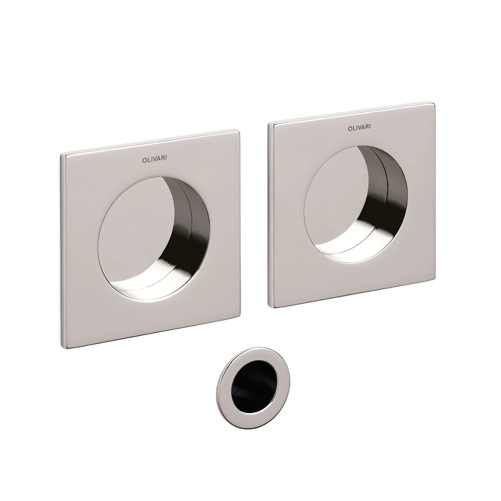 Olivari Giotto Q szupernikkel szögletes blind húzókagyló pár 65 mm D129