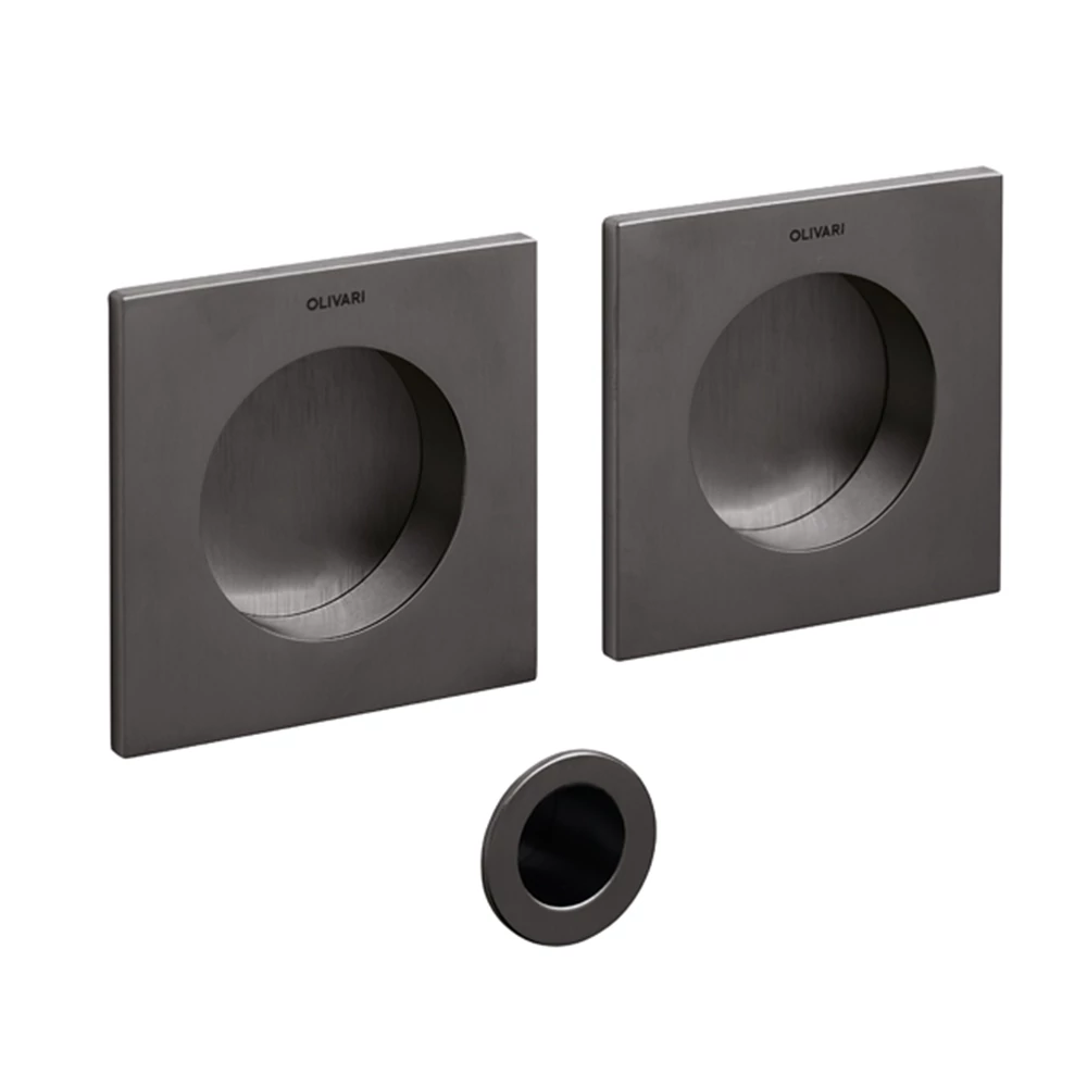 Olivari Giotto Q szuperantracit szögletes blind húzókagyló pár 65 mm D129