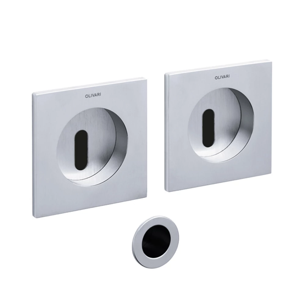 Olivari Giotto Q matt króm BB szögletes húzókagyló pár ø 65 mm D130