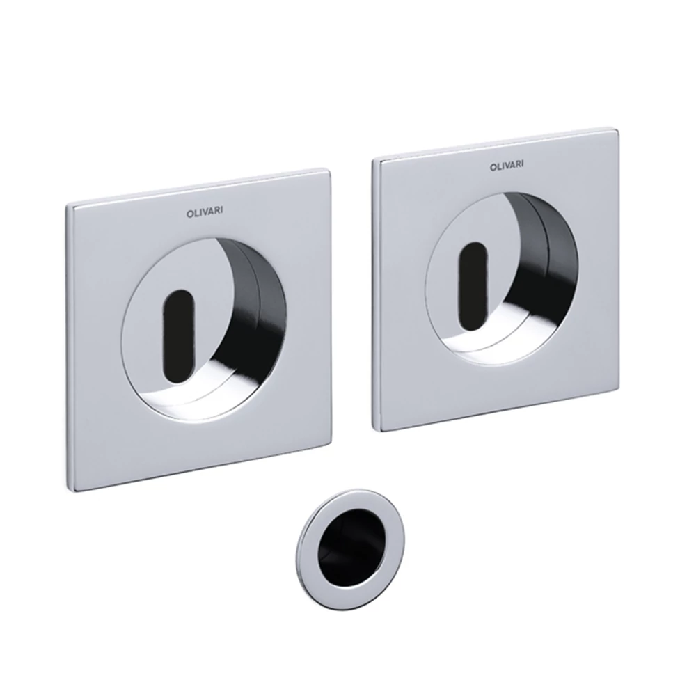 Olivari Giotto Q fényes króm BB szögletes húzókagyló pár ø 65 mm D130