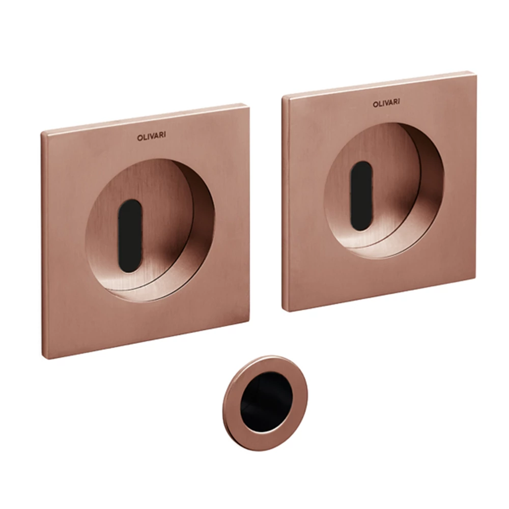 Olivari Giotto Q szatén szuperréz BB szögletes húzókagyló pár ø 65 mm D130
