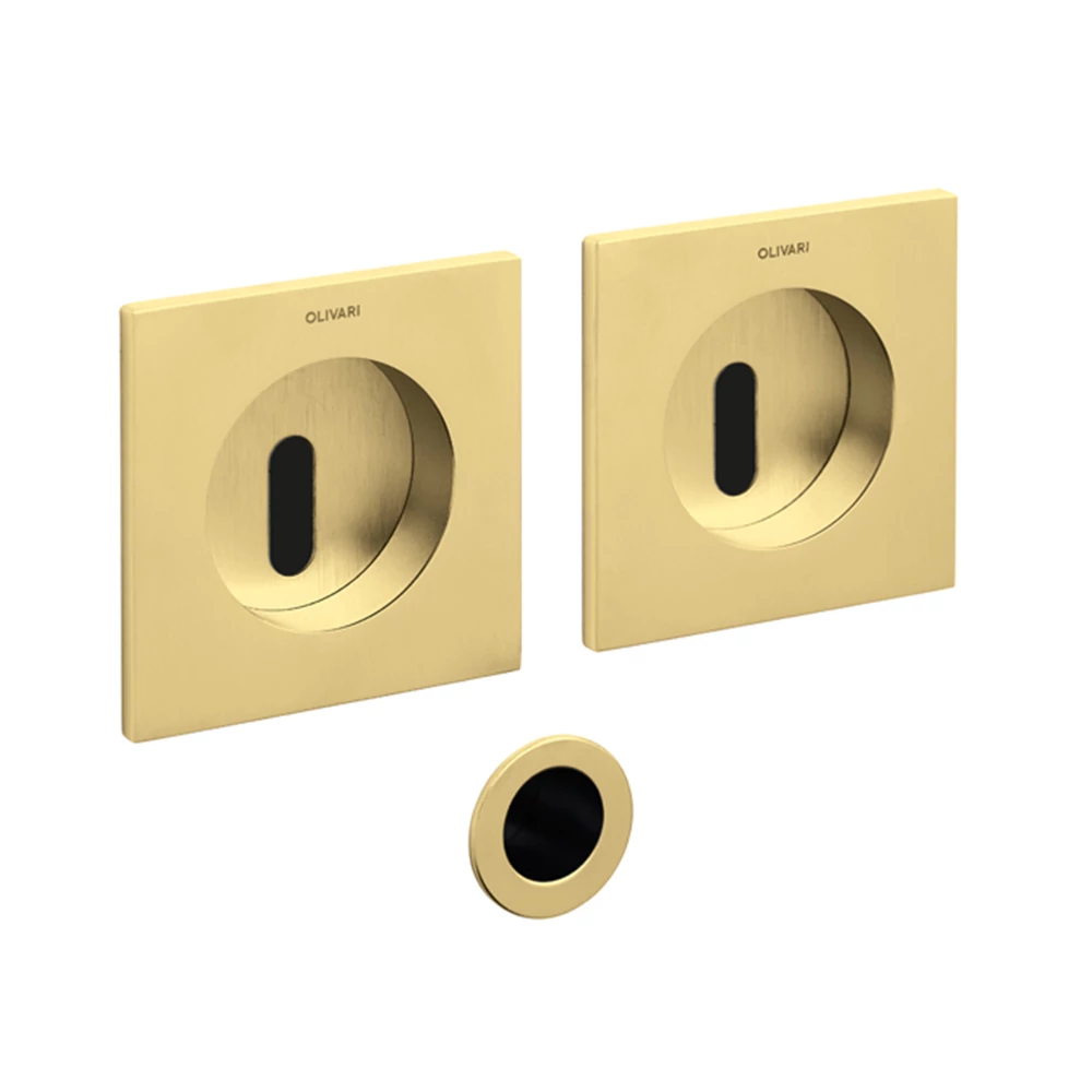 Olivari Giotto Q szatén szuperarany BB szögletes húzókagyló pár ø 65 mm D130