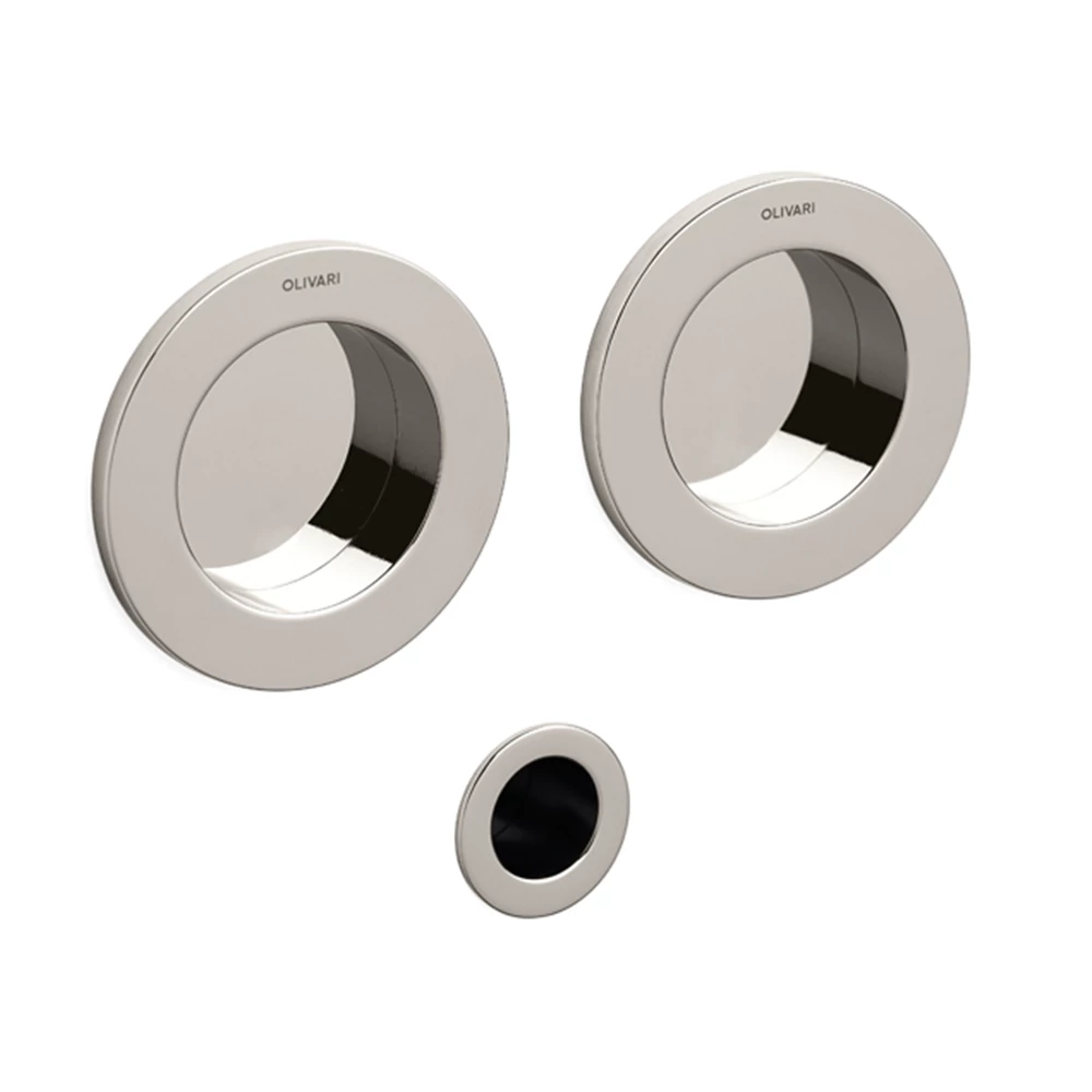 Olivari Dante fényes szupernikkel blind húzókagyló pár ø 65 mm D134
