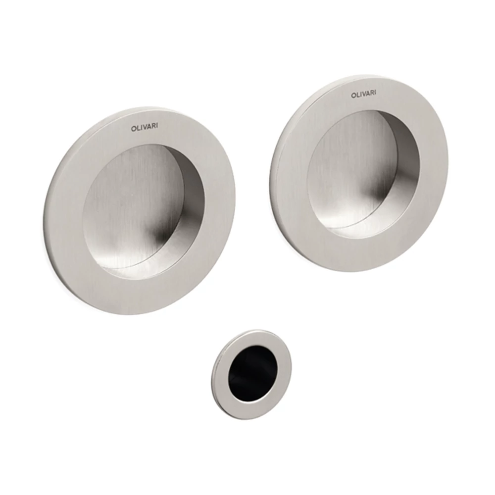 Olivari Dante szatén szupernikkel blind húzókagyló pár ø 65 mm D134