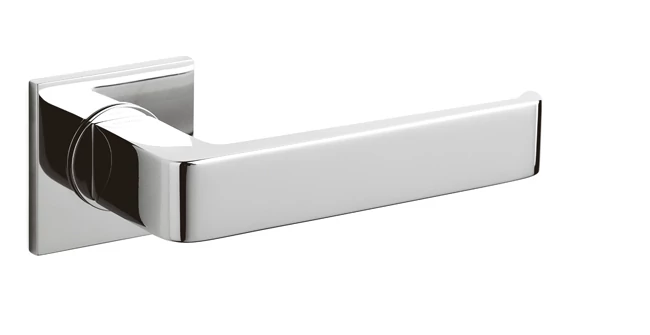 Olivari Milano Q fényes króm lapos négyzetrozettás kilincsgarnitúra M260B